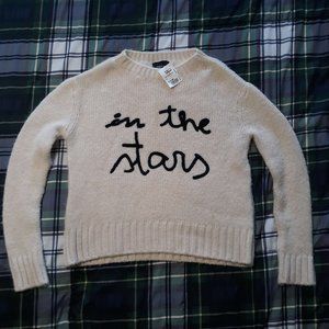 Zara women's "in the stars" cream knit sweater
